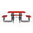 Leisure Craft 46" Square ADA Accessible Outdoor Picnic Table with 3 Bench Seats-2077637789