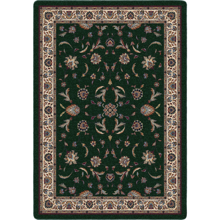 Alminus Isfahan Emerald Oriental Area Rug