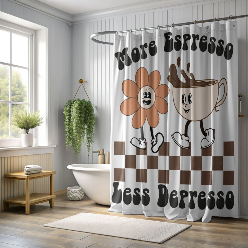 Tonesha Shower Curtain, 74"H x 71"W