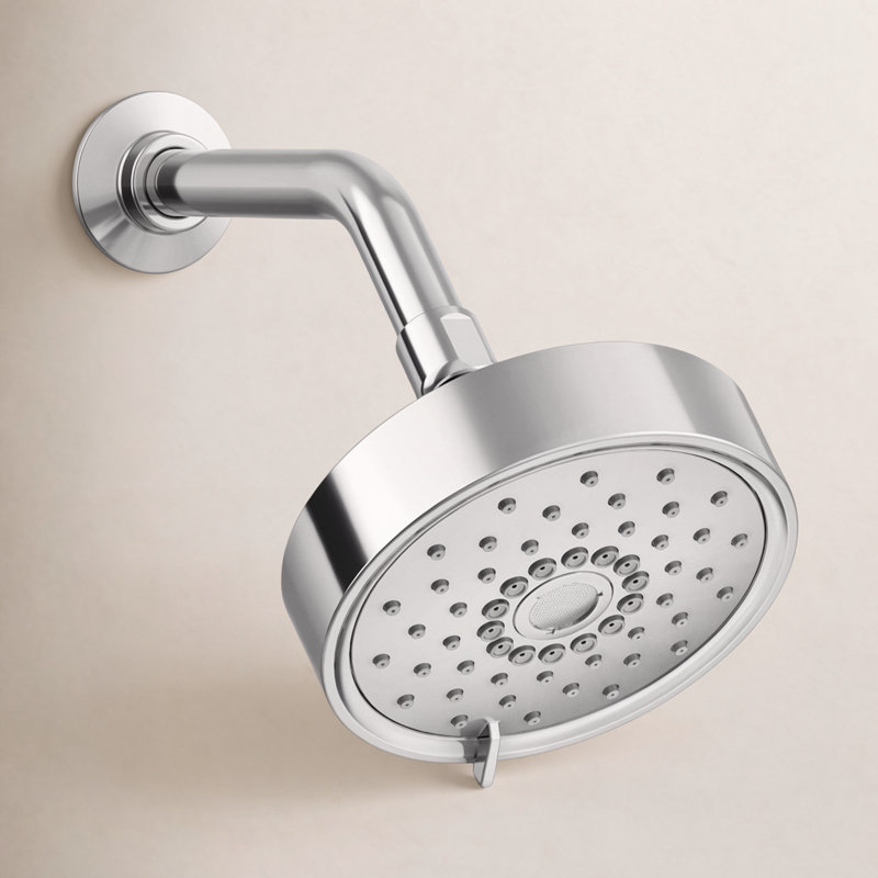Pomme de douche multifonctionnelle Kohler Purist 2,5 GPM, trois réglages de jet, pomme de douche à haute pression de 5,5 po