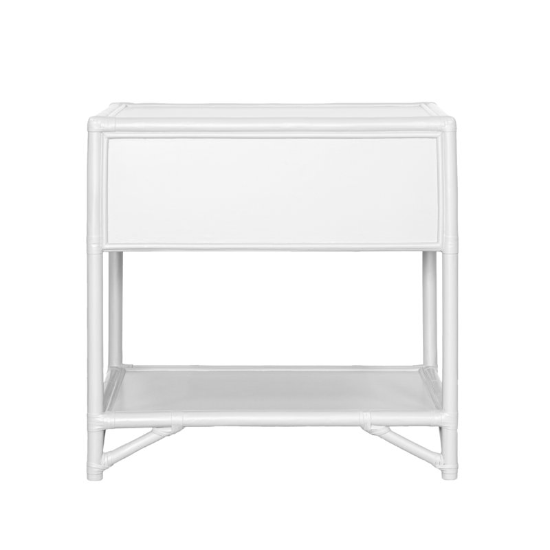 Liam Queen Headboard And Olivia Nightstand Set – Navy Blue, Full, White, 3 Pcs: Headboard, 2 Nightstands