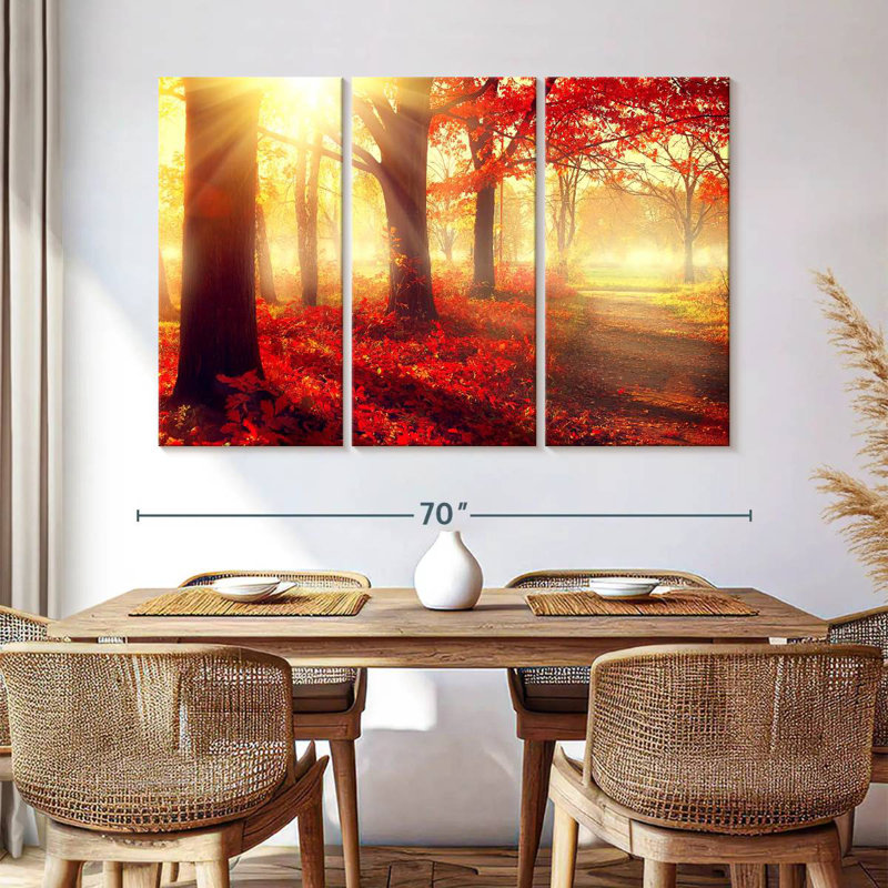 Harnek Sunny Fall Forest, 42" H x 65" W