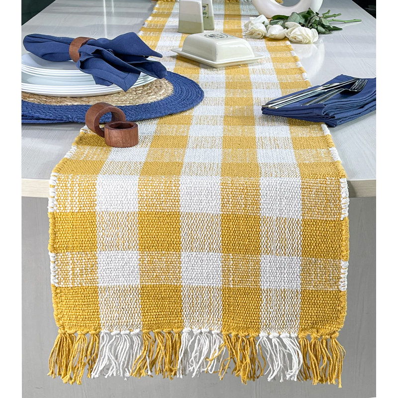 Napperon Elige, Jaune / blanc