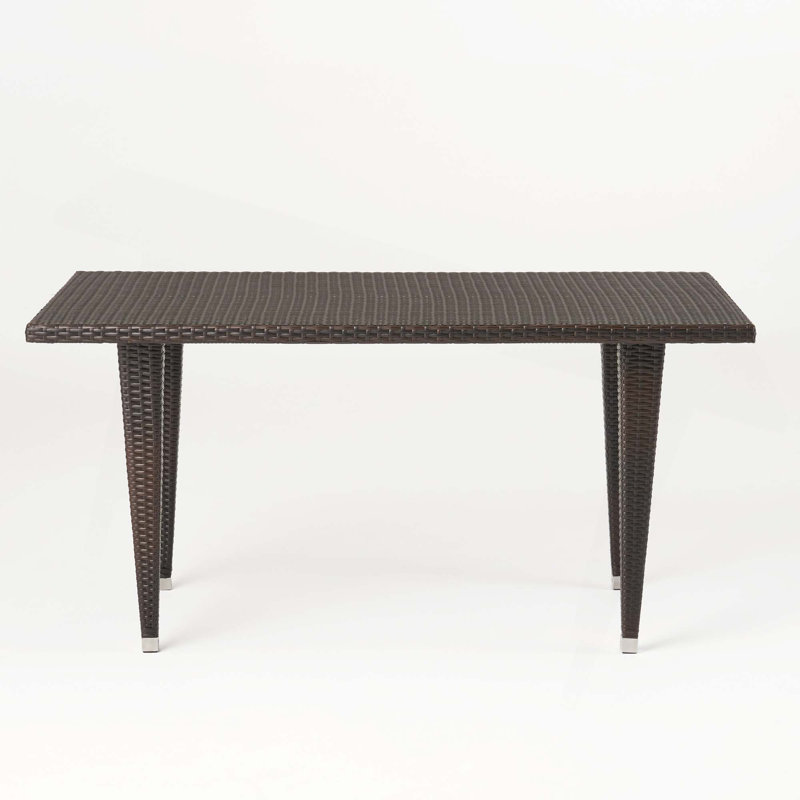 Table rectangulaire 35 * 59 pour le jardin et la cour Dominica, Brun