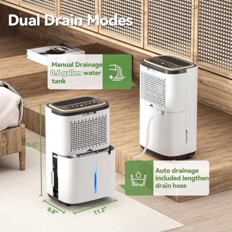 3000 Sq. Ft. 30 Pint Room Dehumidifier With Large 6.5 Litre Water Tank, 24 Hour Timer, Quiet, 2 Modes Of Operation Manual Auto Function