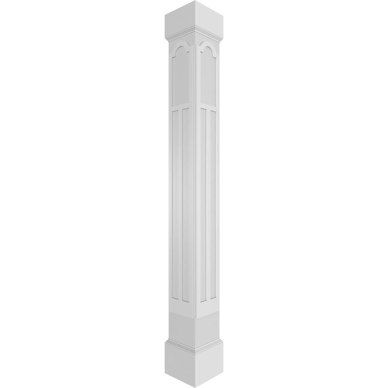 Craftsman Classic Square Non-Tapered Paramount Fretwork Column, 120" H x 11.625" W x 11.625" D