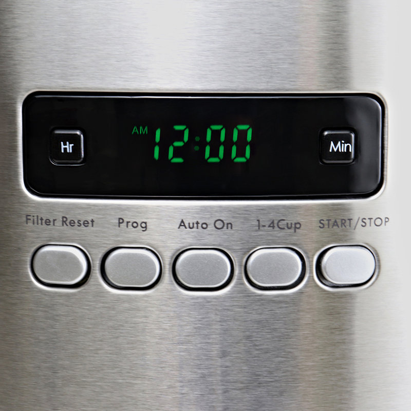 Cafetière goutte à goutte programmable avec filtre réutilisable Kenmore, Argent argent