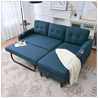 Canapé confortable en coton PP avec rangement intégré spacieux et connecteurs en métal durables pour le salon