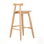 Tabouret de bar d'intérieur en bois d'hévéa, ensemble de 2, parfait pour la cuisine et la maison