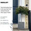 Textured Concrete Effect Square Planter By Idealist Lite-155563602