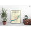 « québec city city map », reproduction d’impression sur affiche en vert/beige-22634061