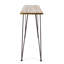 Table de bar en bois avec structure en fer pour espaces extérieurs finition rustique