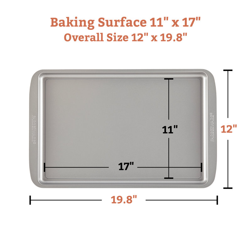 Farberware Gray Nonstick Steel 11" x 17" Cookie Pan Set