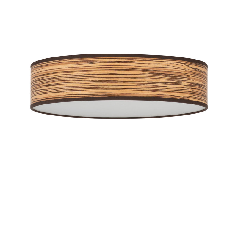 Ocho Solid Wood Flush Mount, Zebrano
