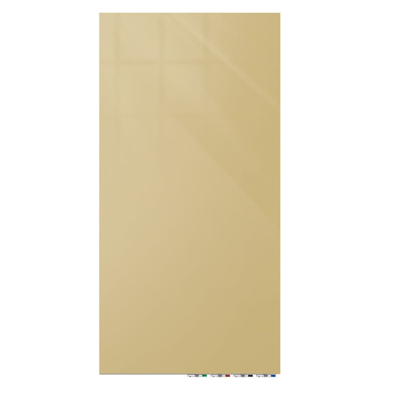 Tableau blanc mural en verre Aria, 96 po x 48 po, Beige