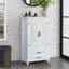 Armoire de rangement, rustique, en bois, 27 po / 27 po, grande tour blanche