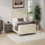 Structure de lit tapissier en velours-61851111