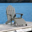 Chaise Adirondack en plastique avec repose-pieds Anette-246642432