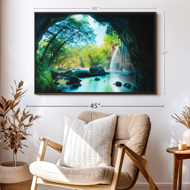 Nature «cascade de la grotte thaïlandaise», H 40 po x l 27 po