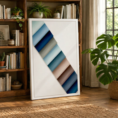 Material Palette Study Minimalist - Wrapped Canvas