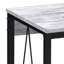 Bureau pour personnel de bureau, blanc antique et noir, bureau d'écriture en métal, stable