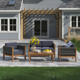 Acacia 4 - Person Patio Conversation Sets with Cushions