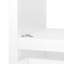 Meuble-lavabo blanc de 20 po avec lavabo, tablette de porte, tiroir, quincaillerie en acier inoxydable, stable sur les planchers légèrement inégaux