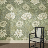 CHRYSANTHEMUM MAGNA Wallpaper - Sap 9'10" - full height wallpaper