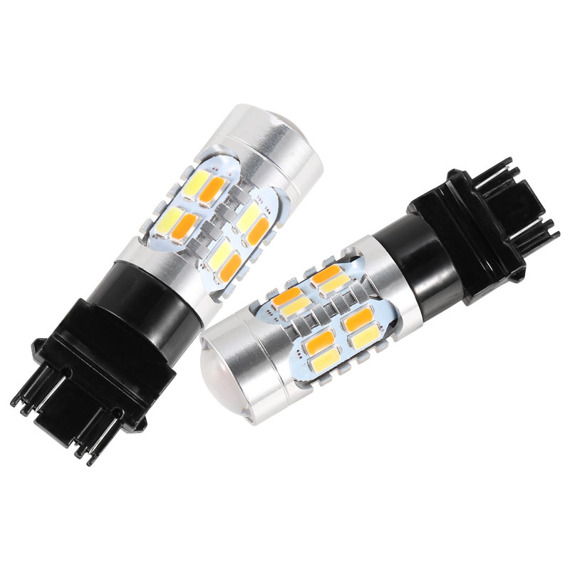 2 pièces T25 3157 800LM clignotants de stationnement avec ampoules à DEL avec résistances de charge et décodeur