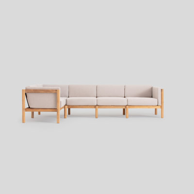 Haven Teak 5 - Person Patio Conversation Sets with Cushions
