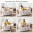 Oversized Tufted Bean Bag Chair with Side Pockets, Shed-Resistant Fabric & Shredded Memory Foam Lounger-415683071