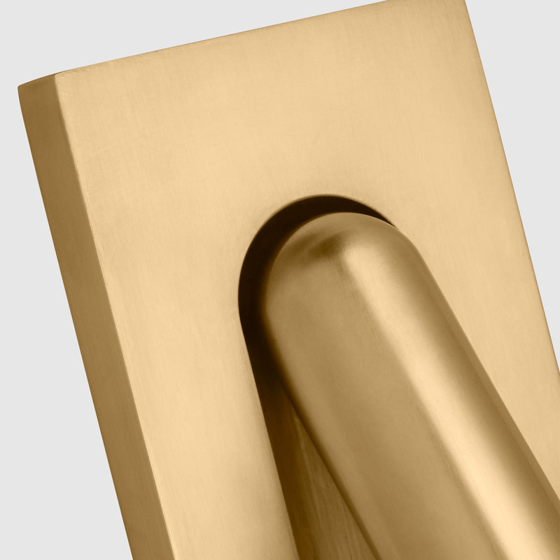 Ponte LED Flush Mounted Sconce, Hand Rubbed Antique Brass
