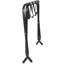 Foldable metal luggage rack with nylon belts