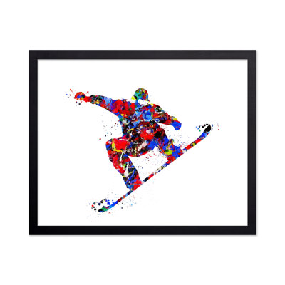 Watercolor Snowboarding