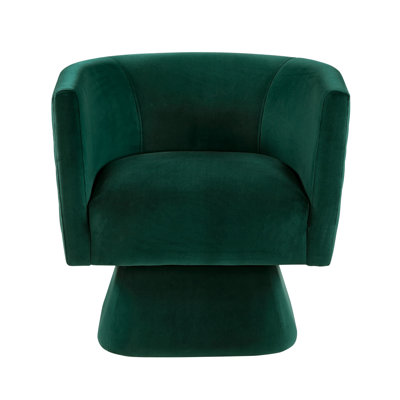Fauteuil en velours confortable avec fonction pivotante de 18,5 po de hauteur