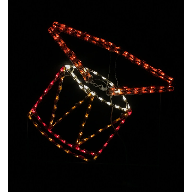Tambour animé avec bâtons lumineux