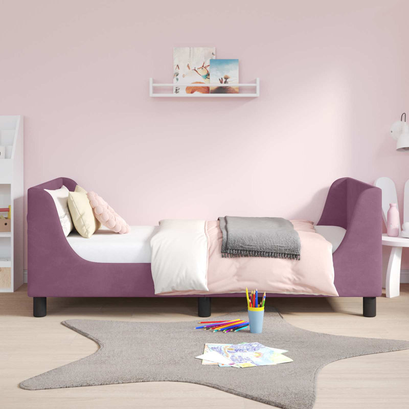 Bed Frame, Purple/Black, European Toddler (80 x 160cm)