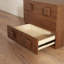 Meuble télé Mid-Century 91,32 po Wiley, armoires en bois massif brun, 4 pièces