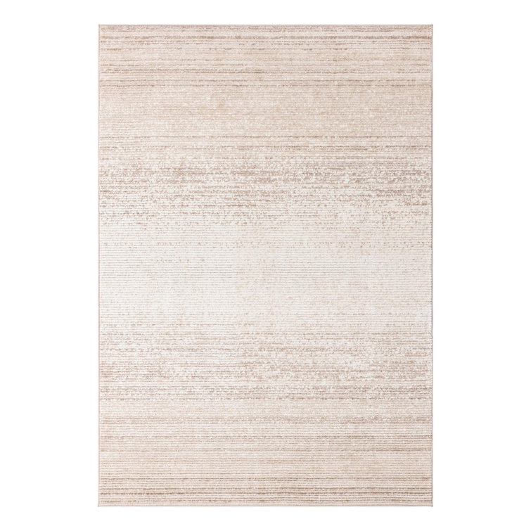 Tapis rayé ivoire Hulsey