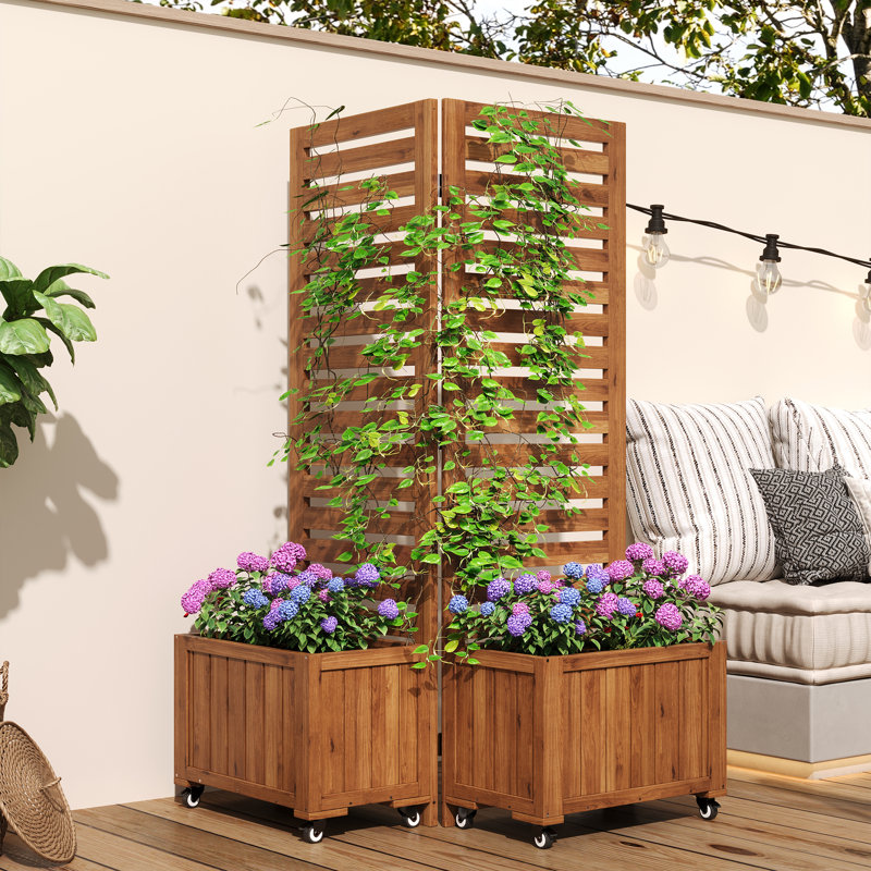 Wood Planter Box, Brown