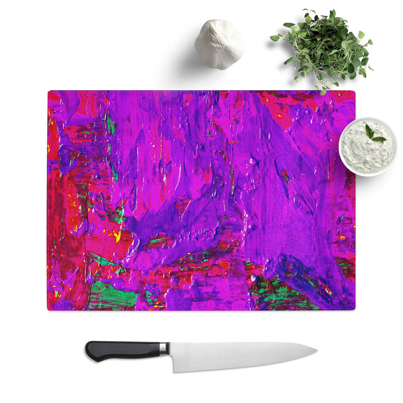 Tempered Glass Art Painting Vol.103 Chopping Board, 39 cm W x 28.5 cm L