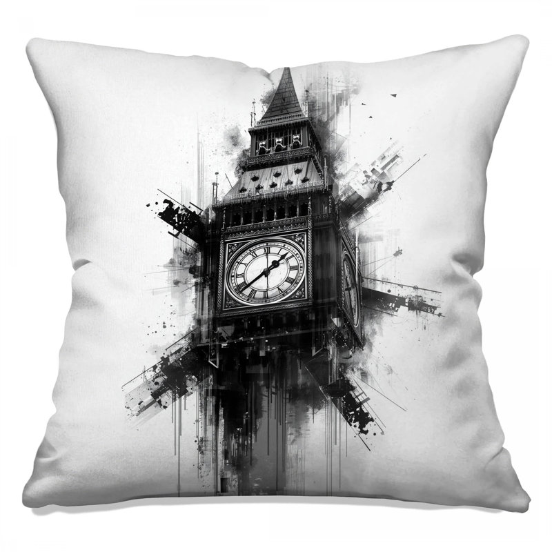 Iconic Clock Tower Double Sided Throw Pillows, 20 x 20 inches