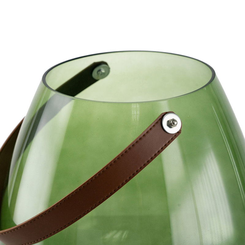 Glass Table Vase, 9.6" H x 10.2" W x 10.2" D