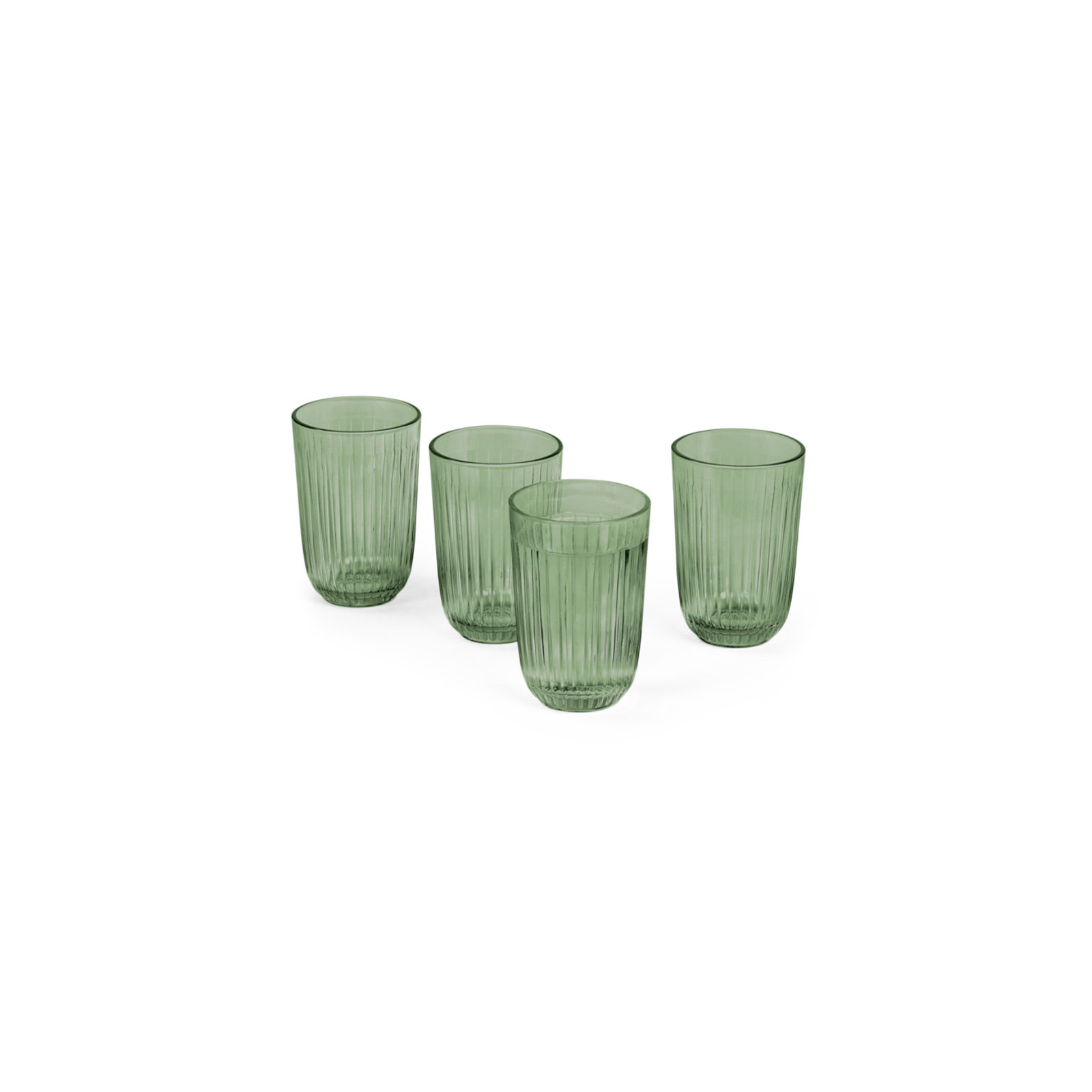 Hammershoi Tumbler, Clear, 11.2 Oz, 4 Pcs, Green