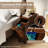 Solid Wood End Table w/ Pull-out Tray & 2 Storage Drawers Cable Management-1761271744