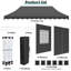  Tente à auvent escamotable 20 pi x 10 pi, pavillon de jardin commercial en tissu Oxford robuste avec 4 parois latérales amovibles, abri instantané imperméable et résistant aux rayons UV, pour les fêtes, les salons professionnels, la cour arrière (noir)-111044838-109236290