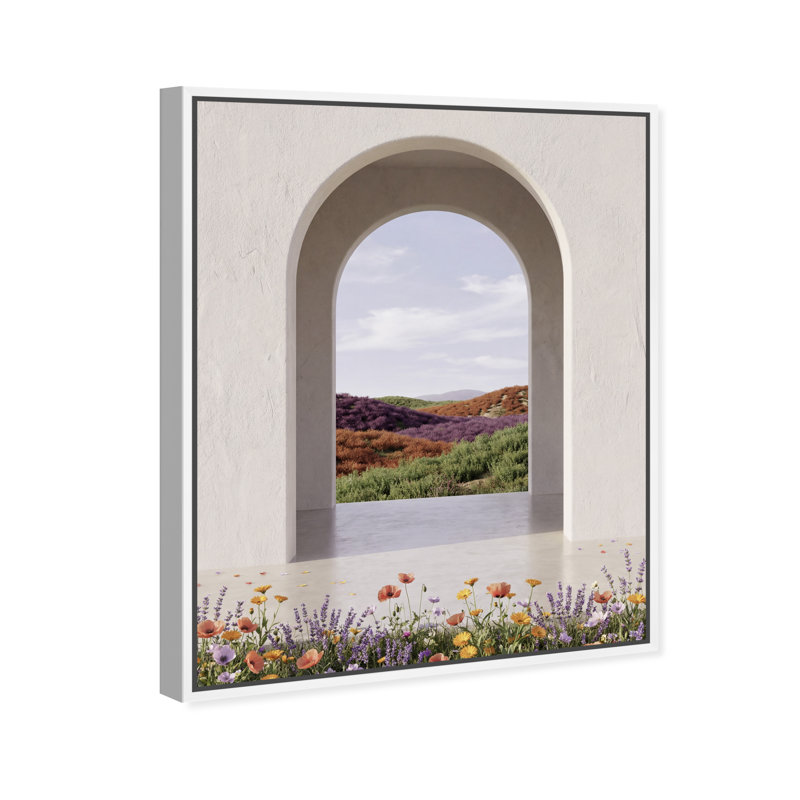Window To Paradise Print by Oliver Gal, White Floater Frame, 17"H x 21"W