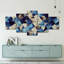 «Blue Abstract Geometric Wall Art», reproduction d'art sur toile-1586831475
