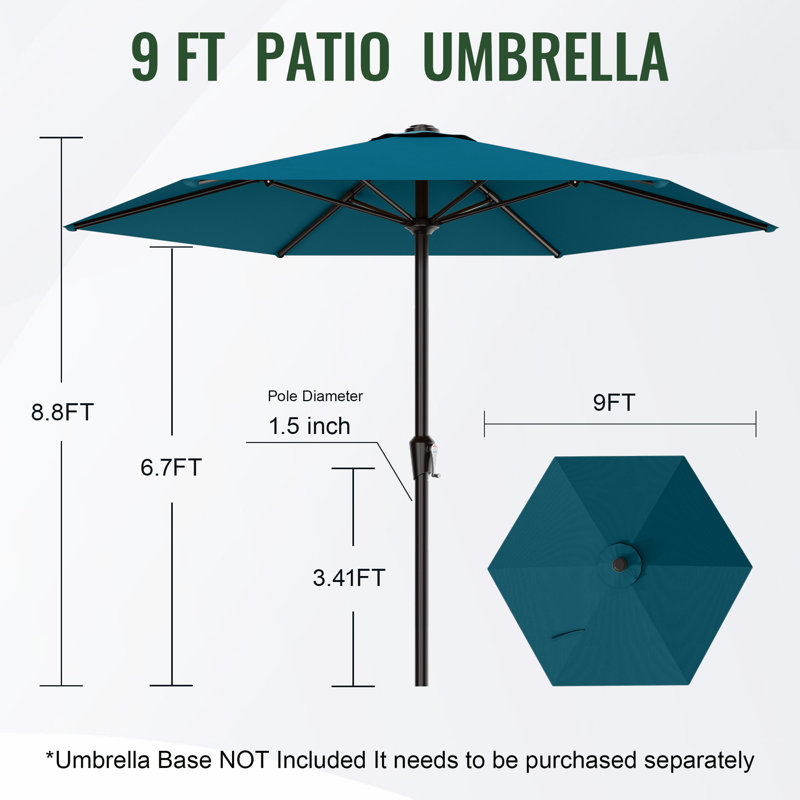  Parasol de marché 9 pi , Bleu