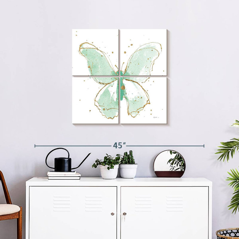 Brampt Gilded Butterflies Mint, 26" H x 26" W